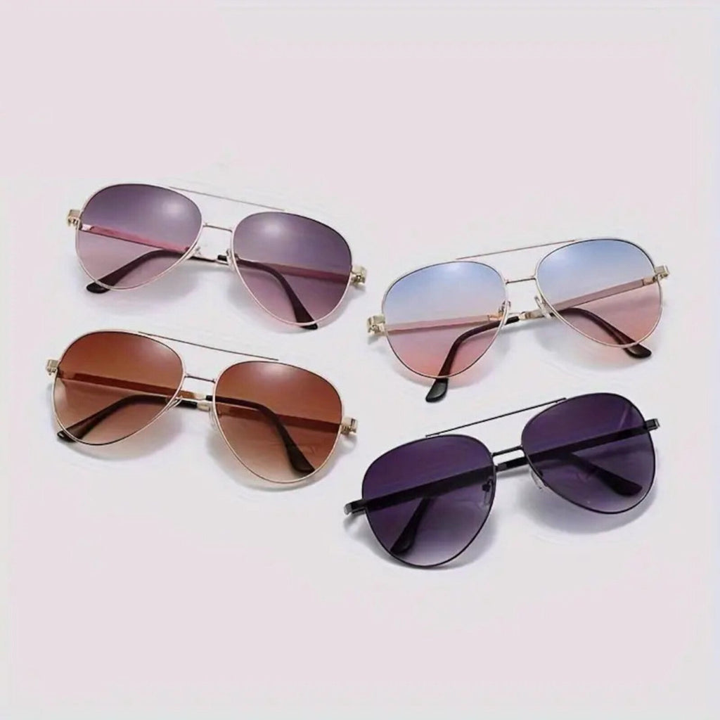 Schwarz-rot-goldene Piloten-Sonnenbrille
