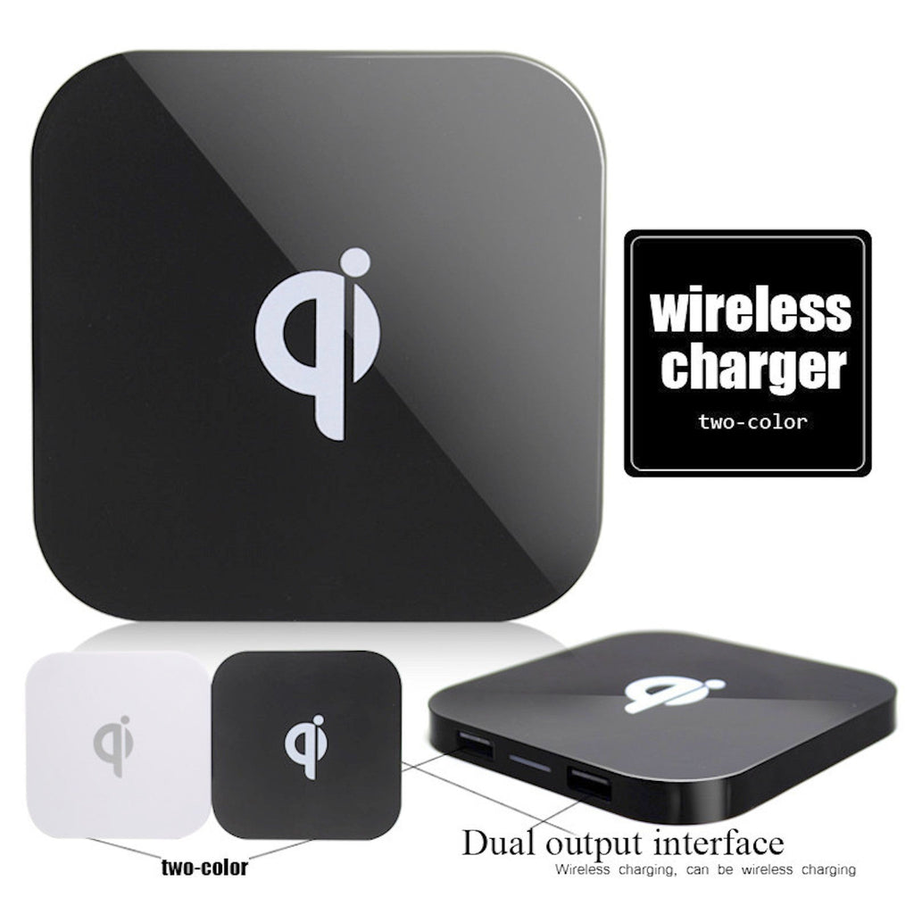 Qi Wireless Charger Q8 mit zwei USB-Ports