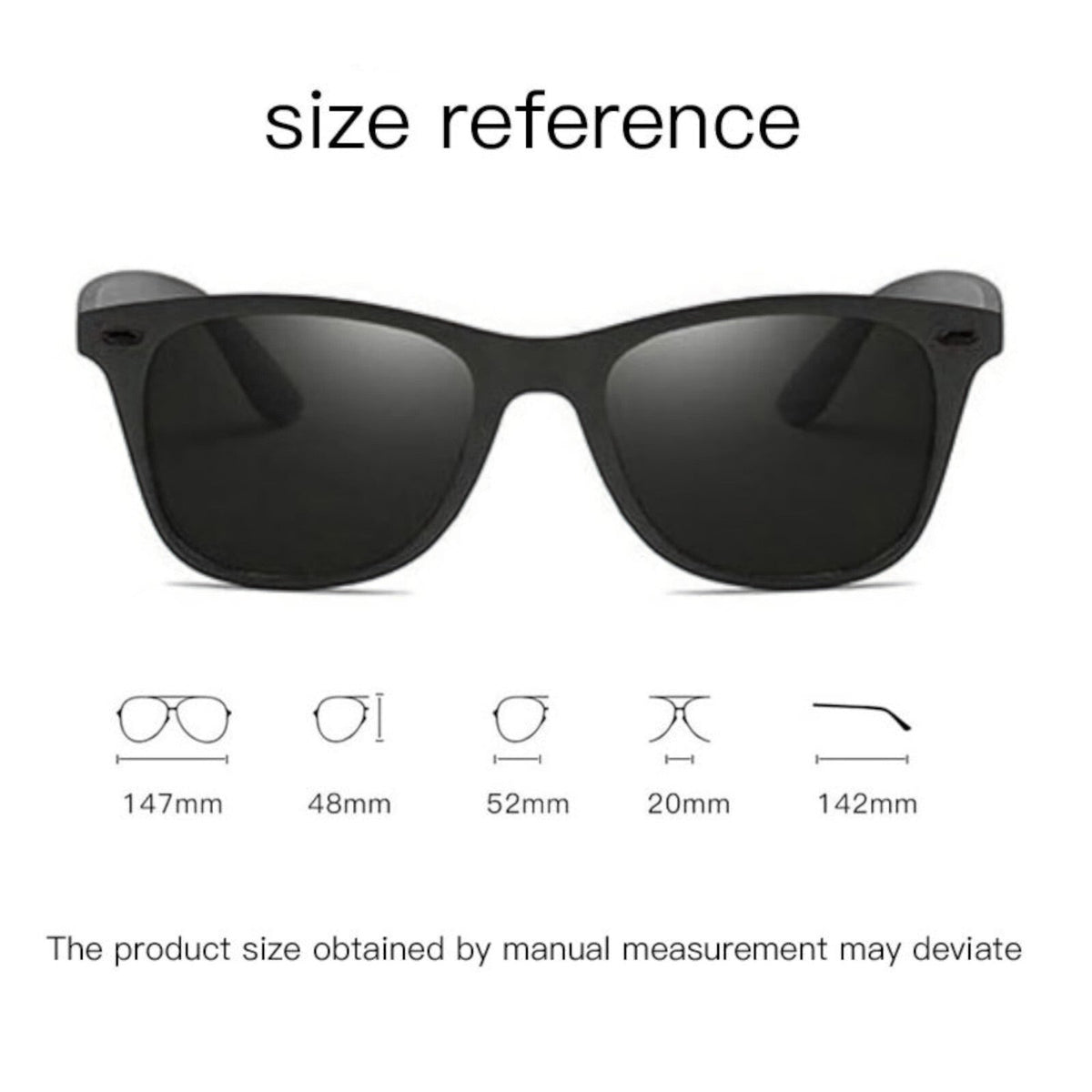 Matt-schwarze polarisierte Blues-Brothers Sonnenbrille