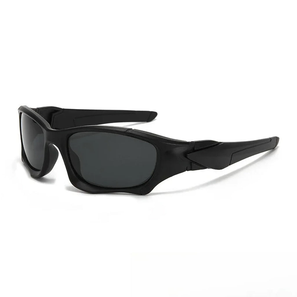 Schwarze Sport-Sonnenbrille aus Polycarbonat