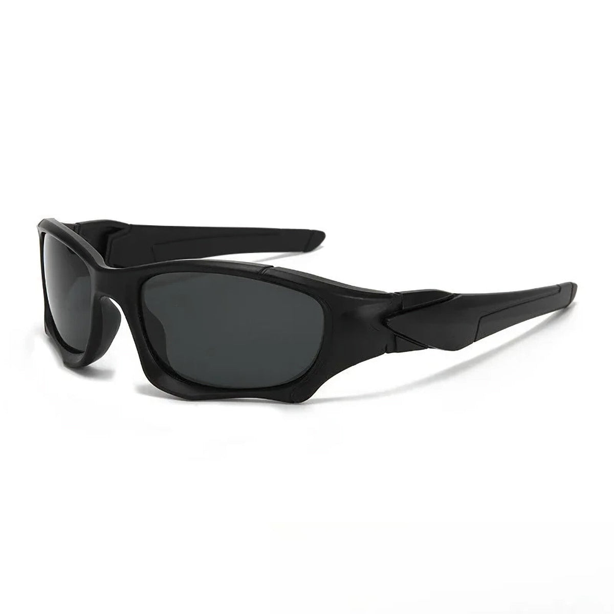 Schwarze Sport-Sonnenbrille aus Polycarbonat