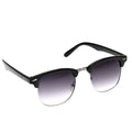 Schwarz-silberne Vintage Sonnenbrille