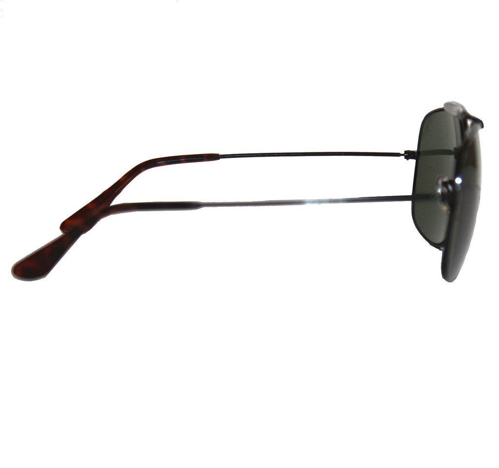 Gold-schwarze Piloten-Sonnenbrille im Porsche-Stil