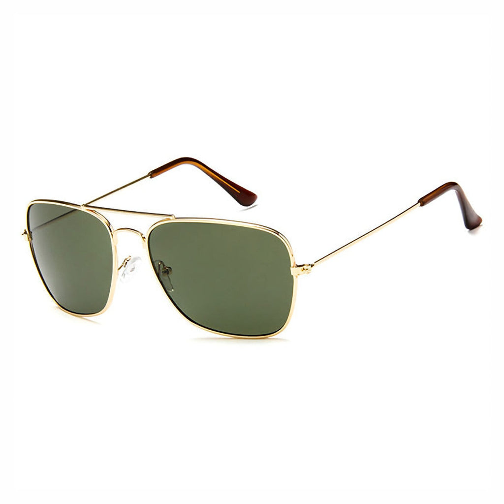 Gold-grüne Piloten-Sonnenbrille