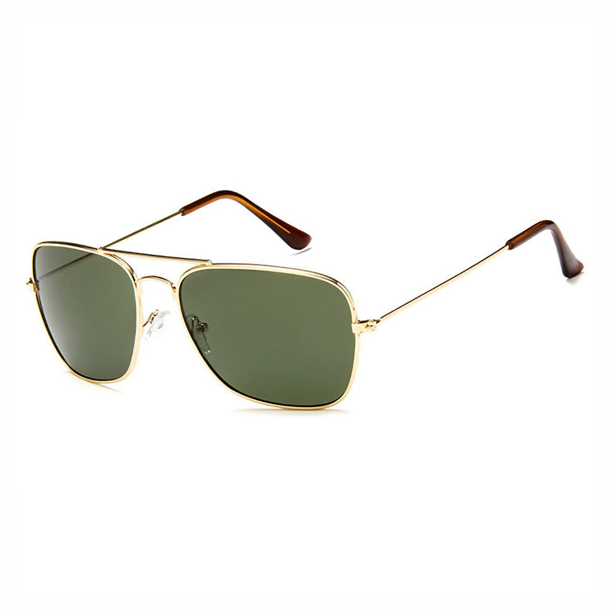Gold-grüne Piloten-Sonnenbrille