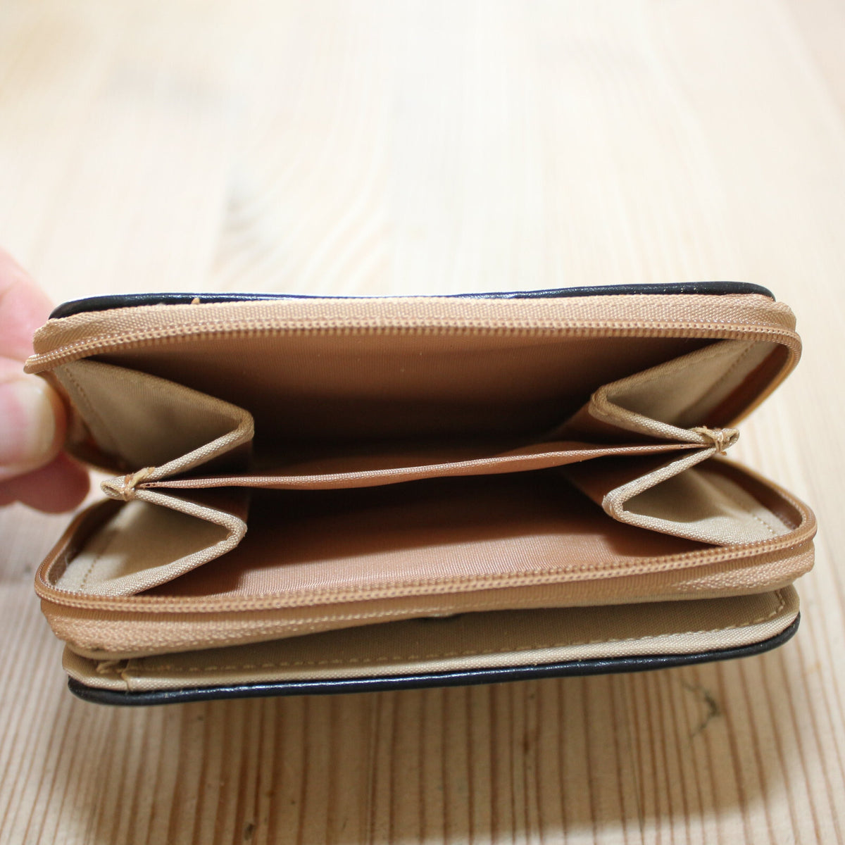 Portemonnaie Geldbörse Brieftasche Lederimitat Beige G2020B - 3KShop.de