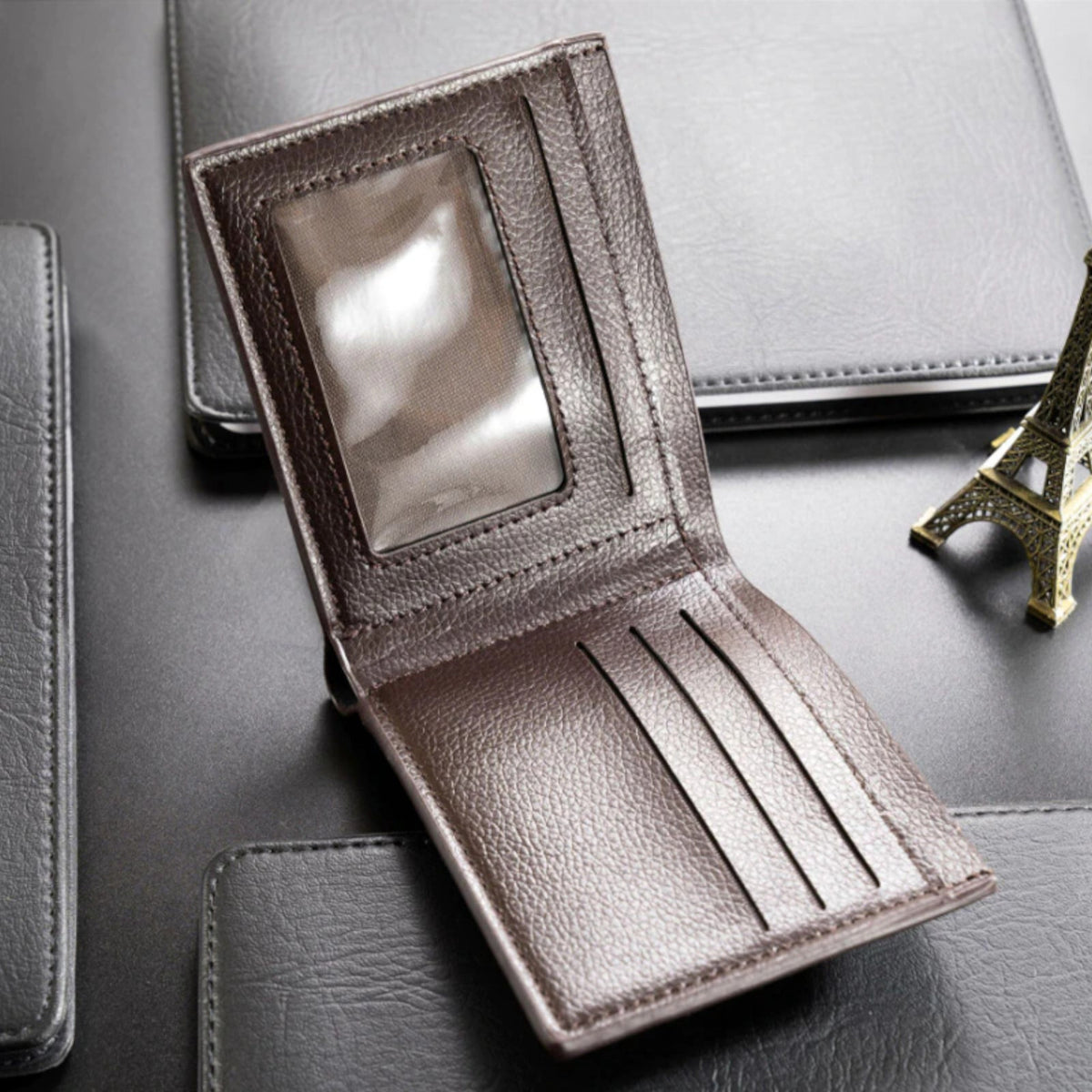 Herren Geldbeutel Portemonnaie Geldbörse Brieftasche Braun G2010 - 3KShop.de