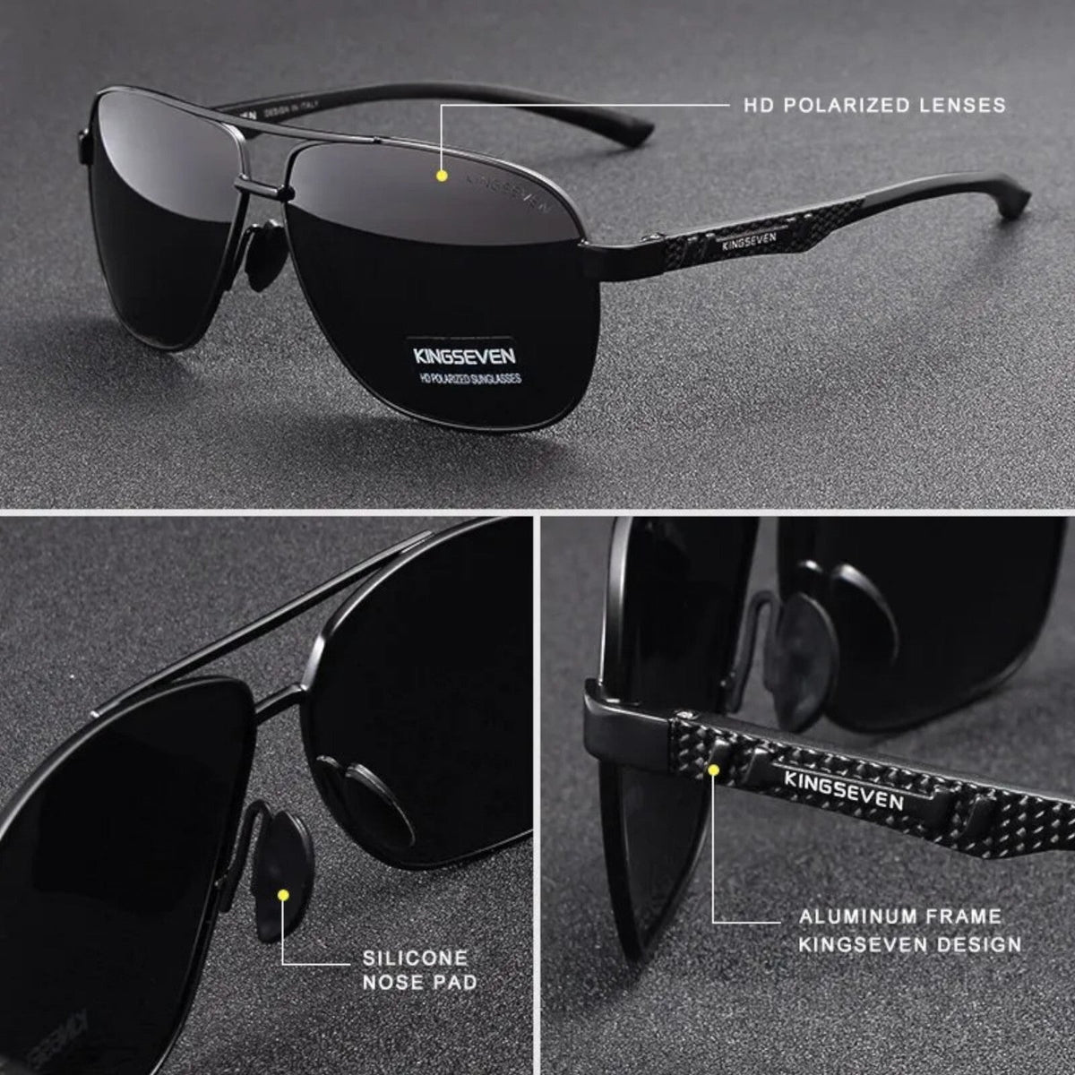 Kingseven N7188 polarisierte Piloten-Sonnenbrille