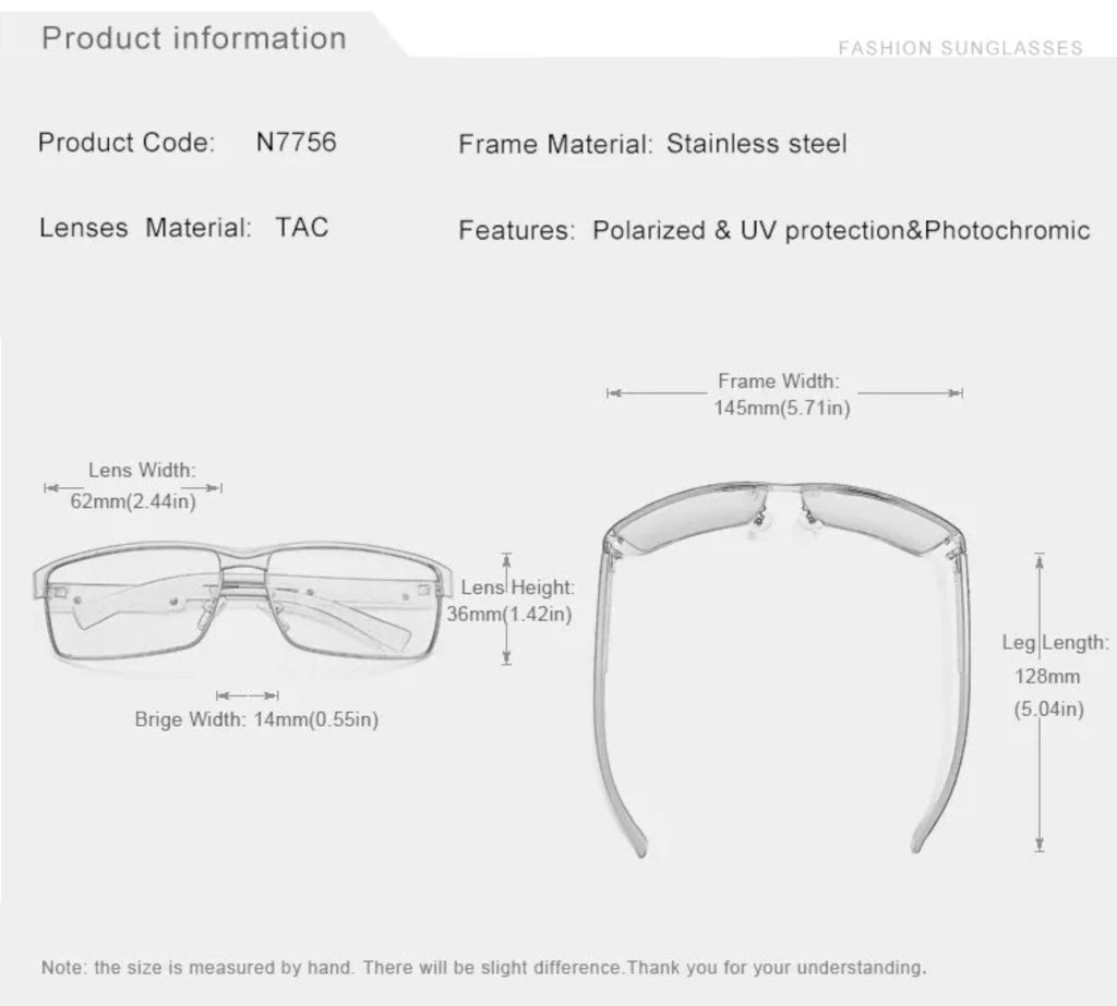 Kingseven N7756 photochrome polarisierte Sonnenbrille