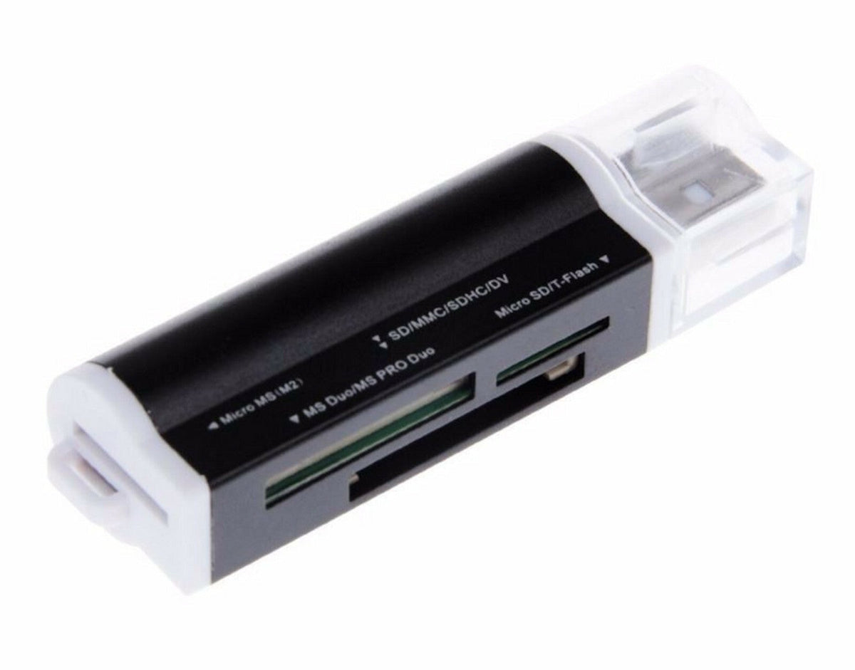 Schwarzer USB-Kartenleser für MicroSD SDHC MMC M2
