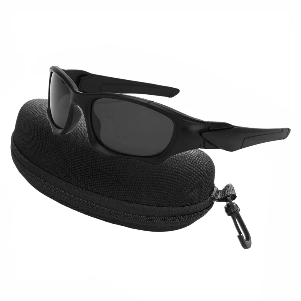 Schwarze Sport-Sonnenbrille aus Polycarbonat