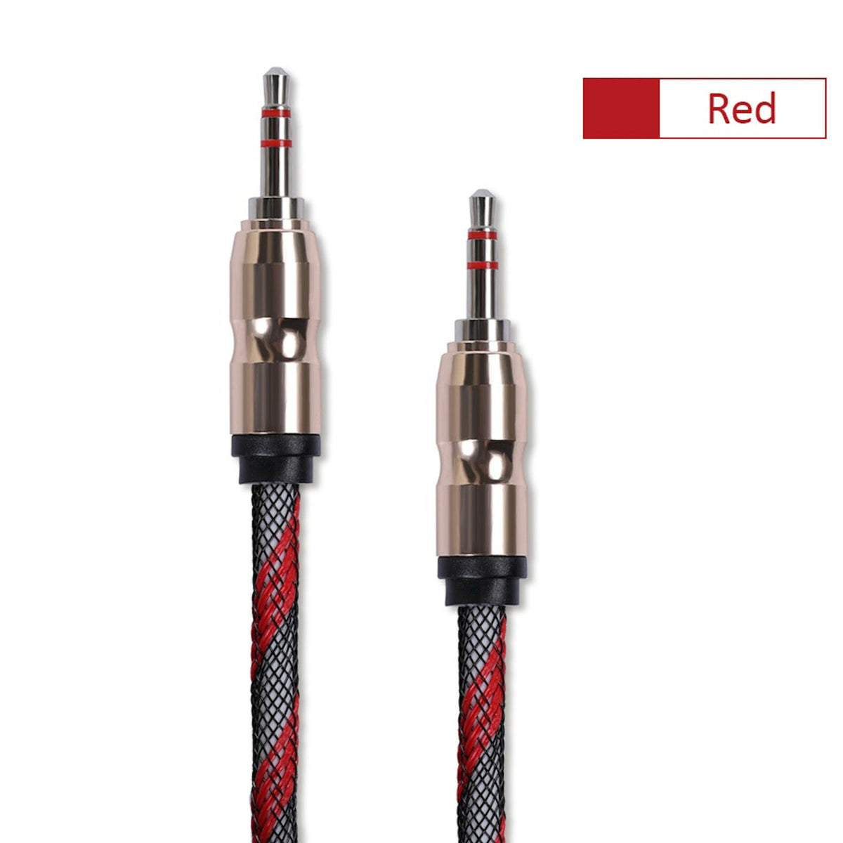 Premium Stereo Kopfhörer Anschlusskabel Nylon 1m 3,5mm Klinke Stecker>Stecker T1 - 3KShop.de