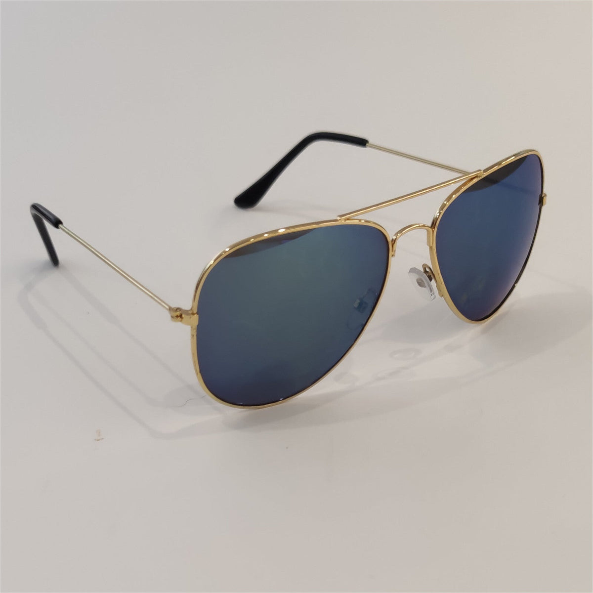 Gold-blaue Piloten-Sonnenbrille