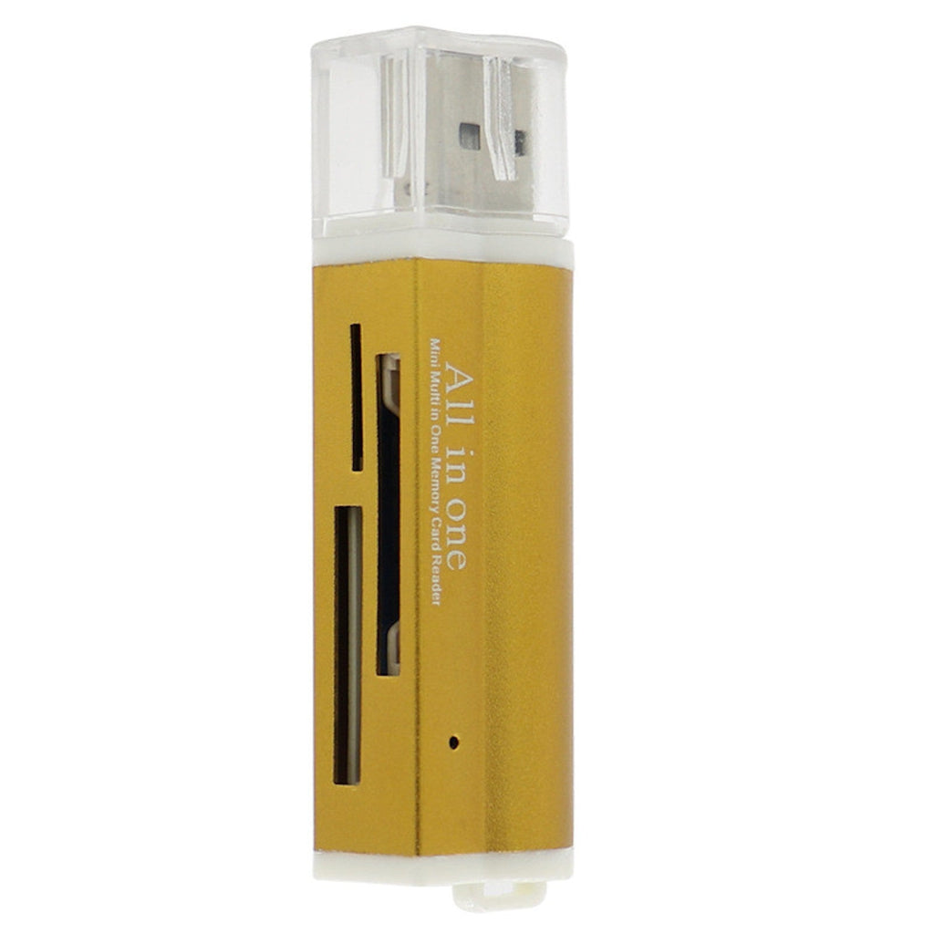 Goldener USB-Kartenleser für MicroSD SDHC MMC M2