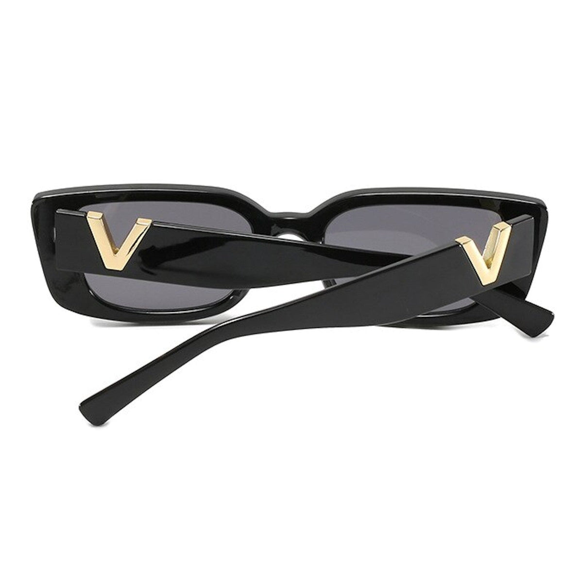 Schwarze Cat-Eye-V-Sonnenbrille