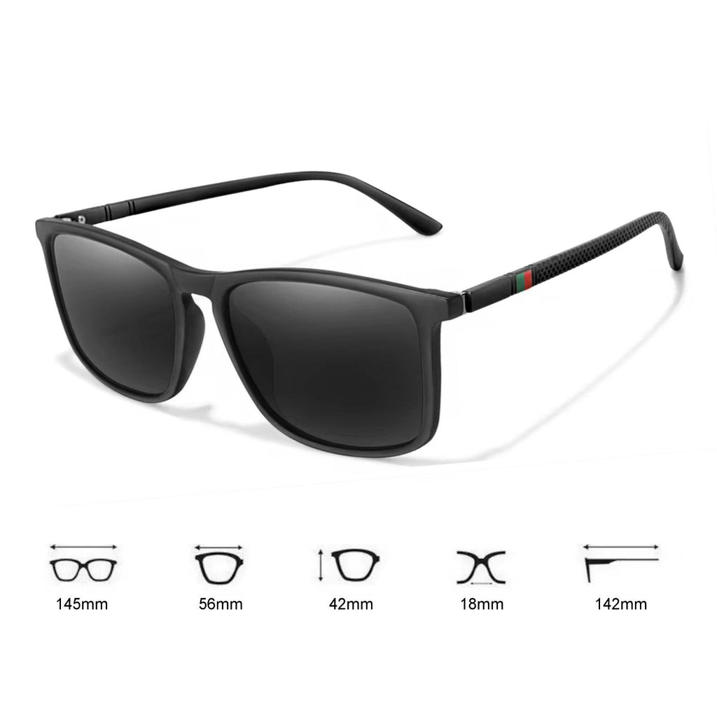 Matt-schwarze polarisierte Sonnenbrille