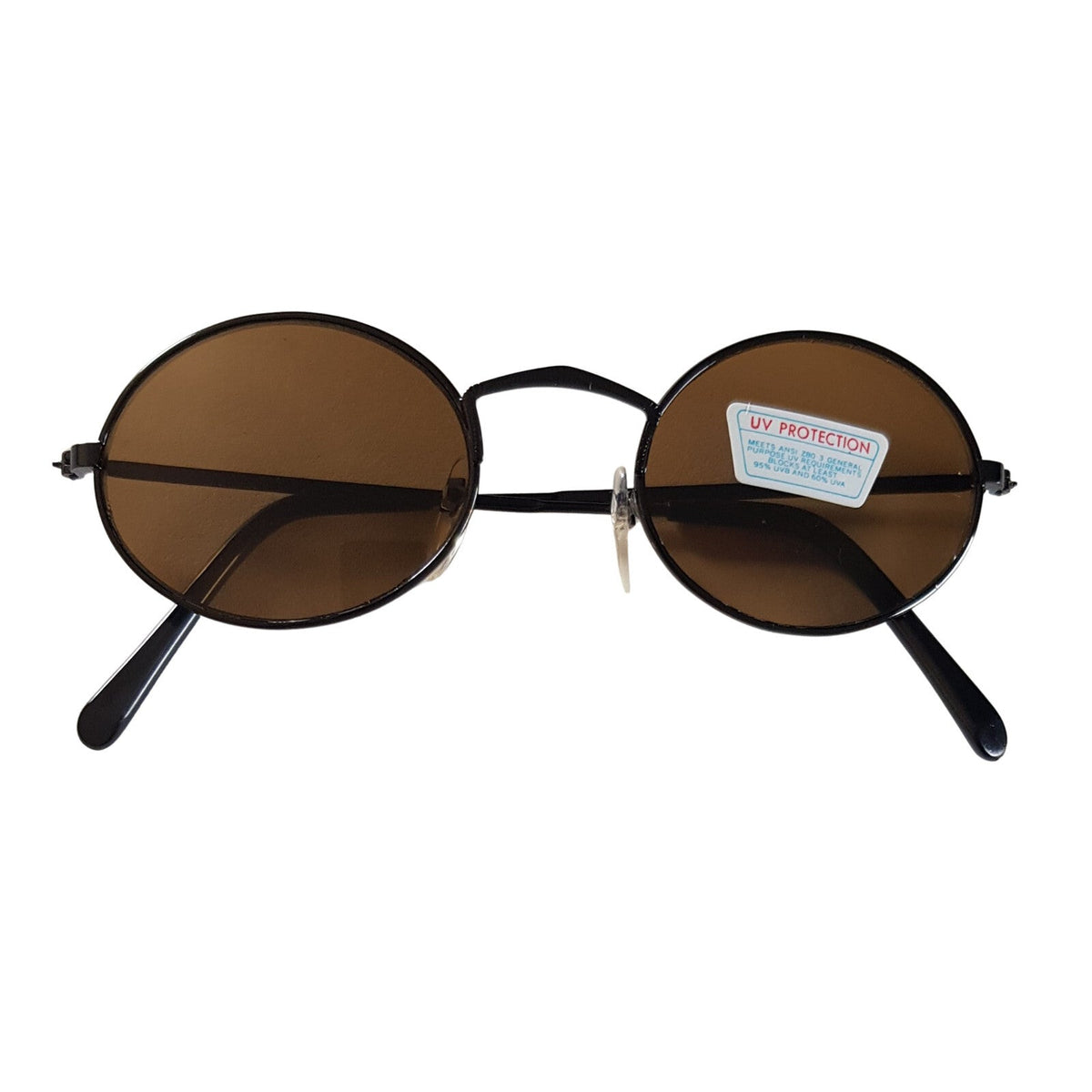 Runde schwarz-braune Steampunk-Sonnenbrille verspiegelt
