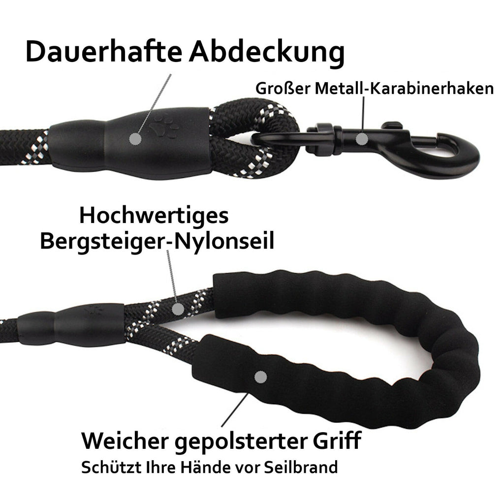 Reflektierende gepolsterte Hundeleine aus Nylon