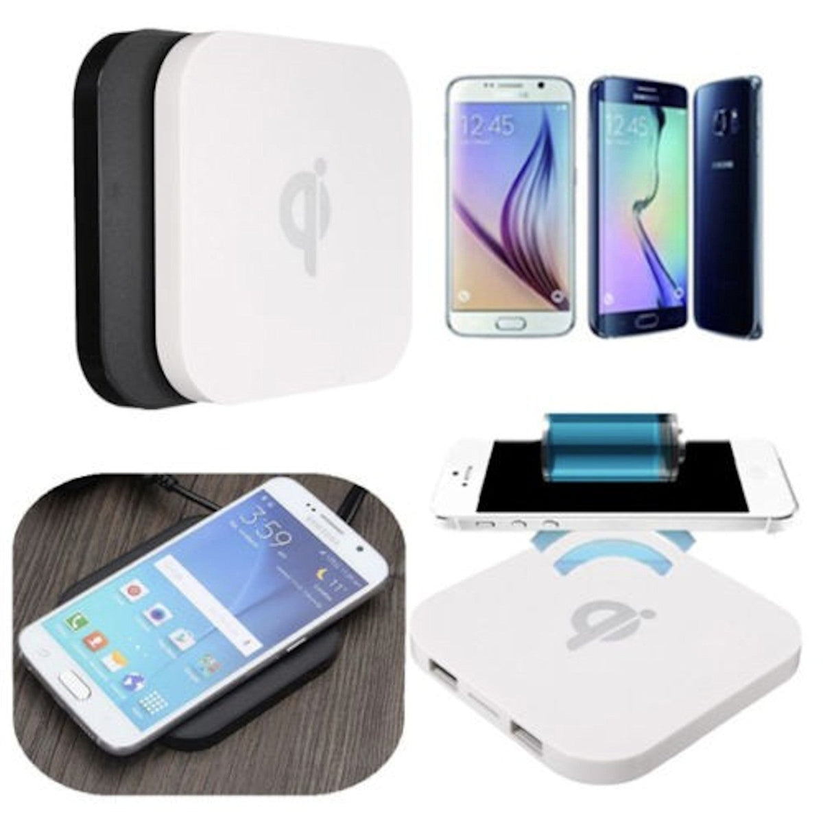 Qi Wireless Charger Q8 mit zwei USB-Ports
