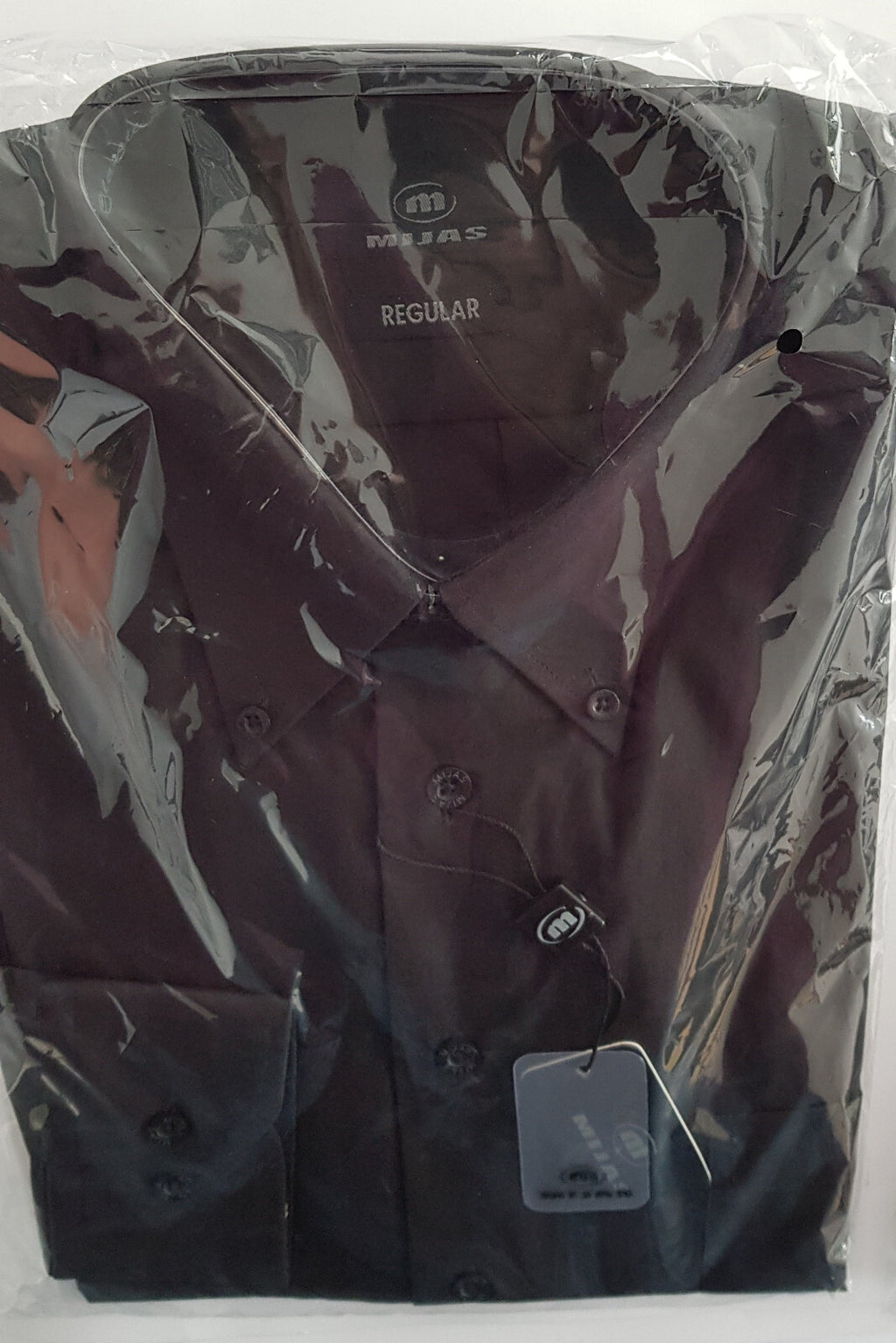 Original Mijas Herren Business Hemd Button-Down Langarm Schwarz Regular Gr. 39 - 3KShop.de