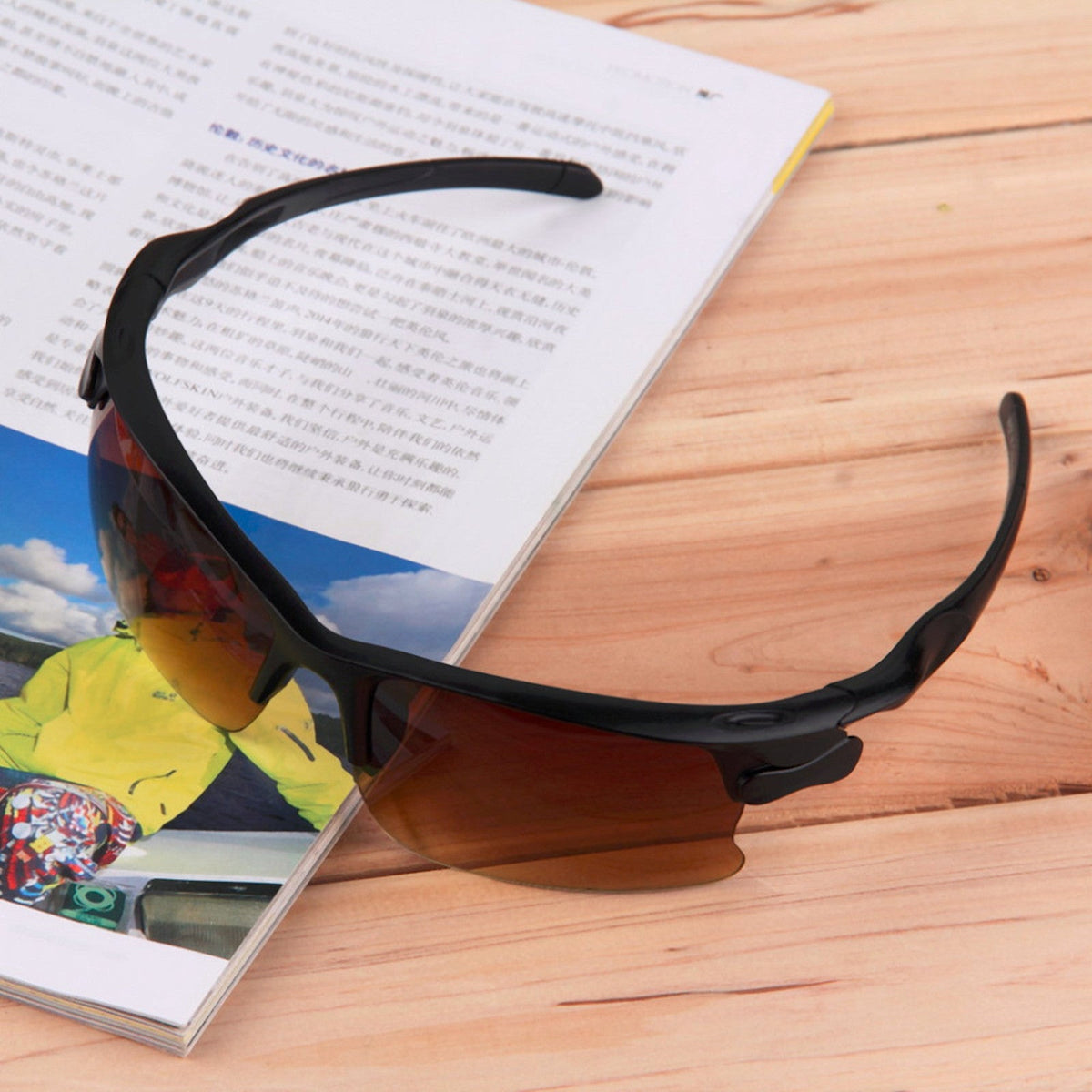 Sport-Sonnenbrille X3 Schwarz-Braun für Rennrad