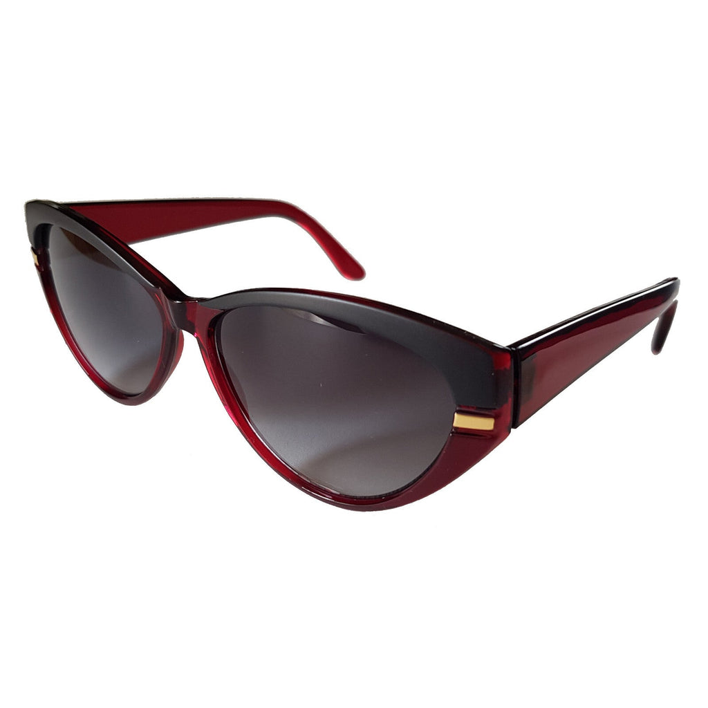 Cat-Eye-Sonnenbrille Matt-Schwarz und Braun