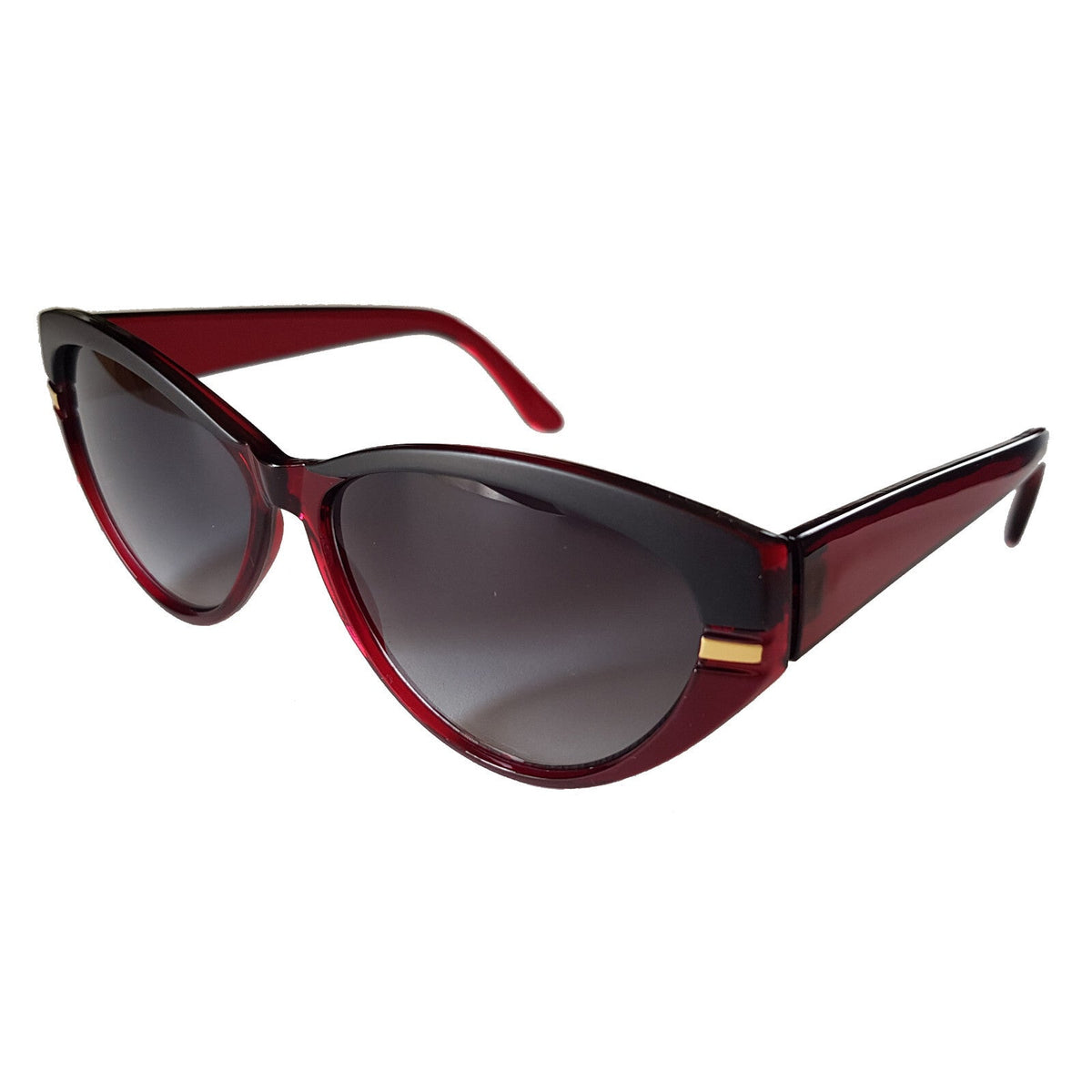 Cat-Eye-Sonnenbrille Matt-Schwarz und Braun