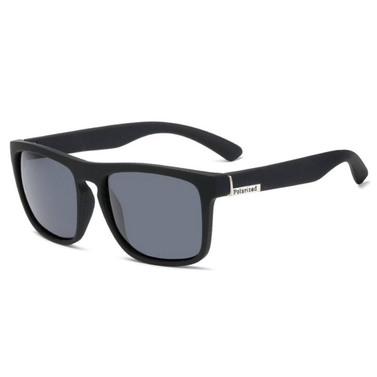 Schwarz-silberne polarisierte Sonnenbrille