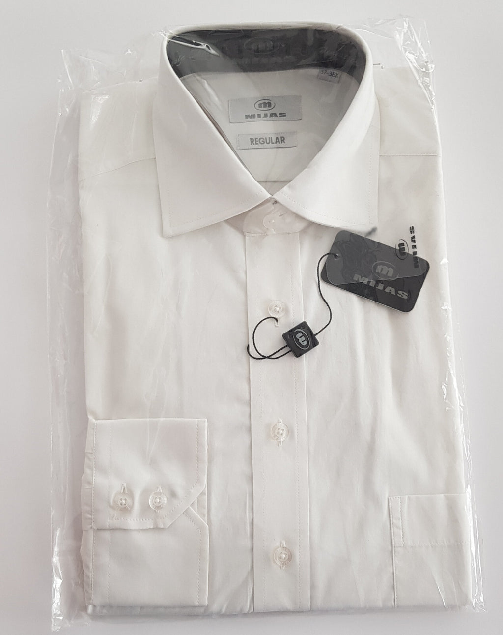 Original Mijas Herren Business Hemd New-Kent Langarm Weiss Regular Gr. 37-38 - 3KShop.de