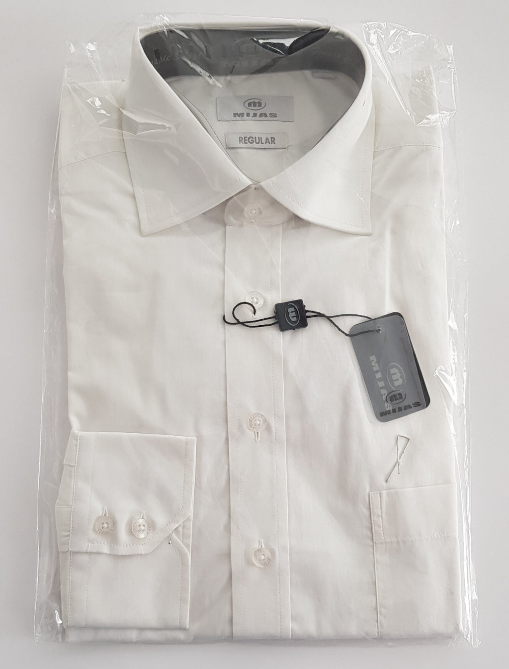 Original Mijas Herren Business Hemd New-Kent Langarm Weiss Regular Gr. 37-38 - 3KShop.de