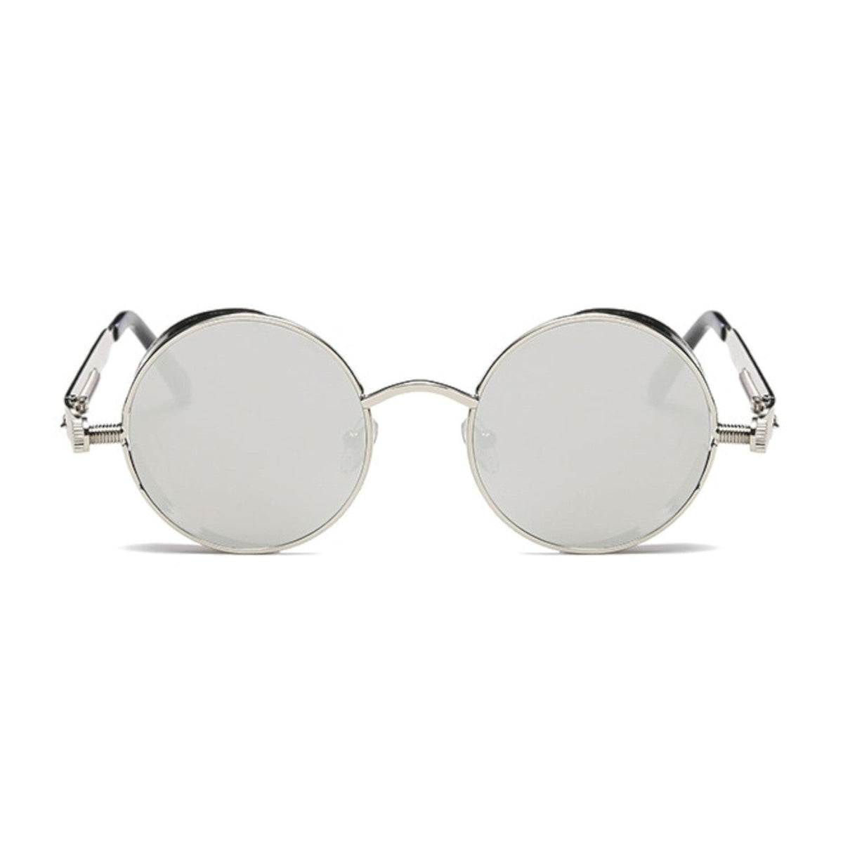 Runde gold-schwarze Steampunk-Sonnenbrille