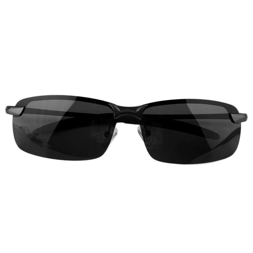 Schwarze Matrix-Sonnenbrille mit polarisierten Gläsern