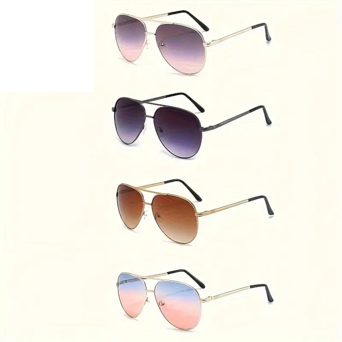 Schwarz-rot-goldene Piloten-Sonnenbrille