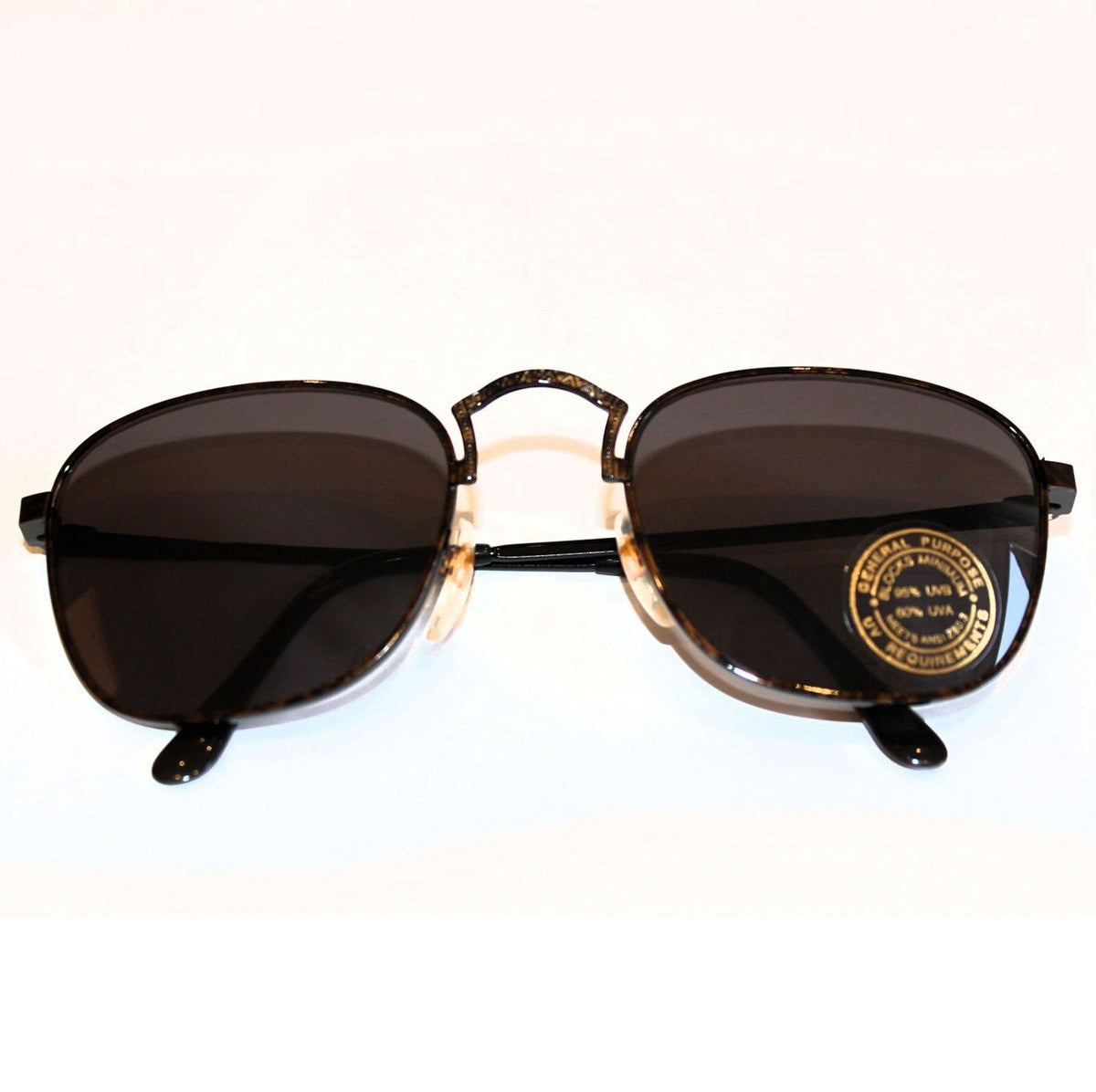 Schwarz-goldene Vintage-Retro-Sonnenbrille Unisex