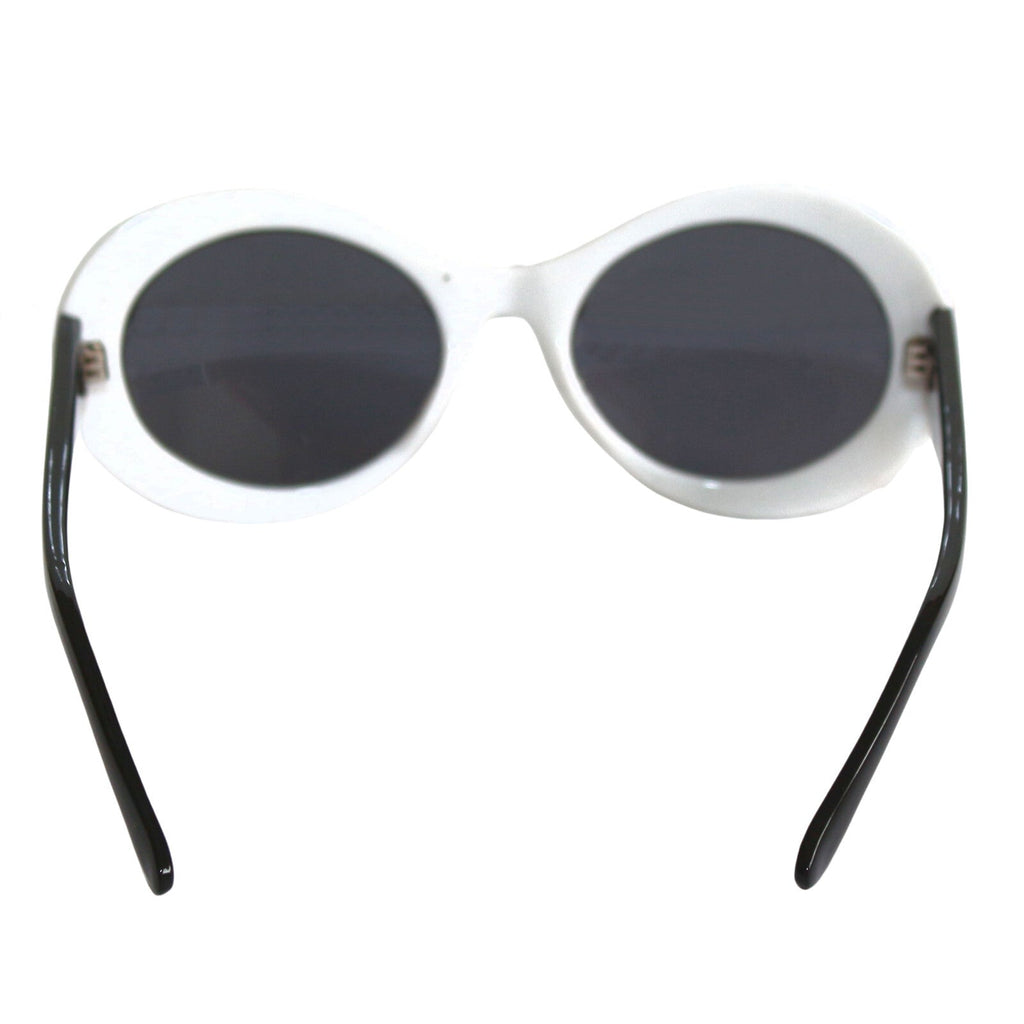 Schwarz-weiß karierte Cat-Eye-Partybrille