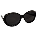 Schwarze Cat-Eye-Sonnenbrille mit Strass