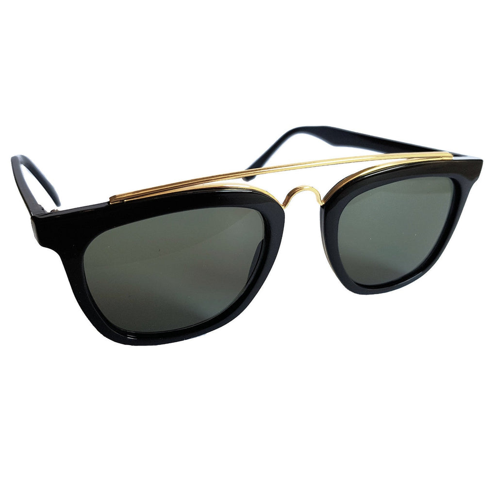 Schwarz-goldene Vintage G-Style Sonnenbrille