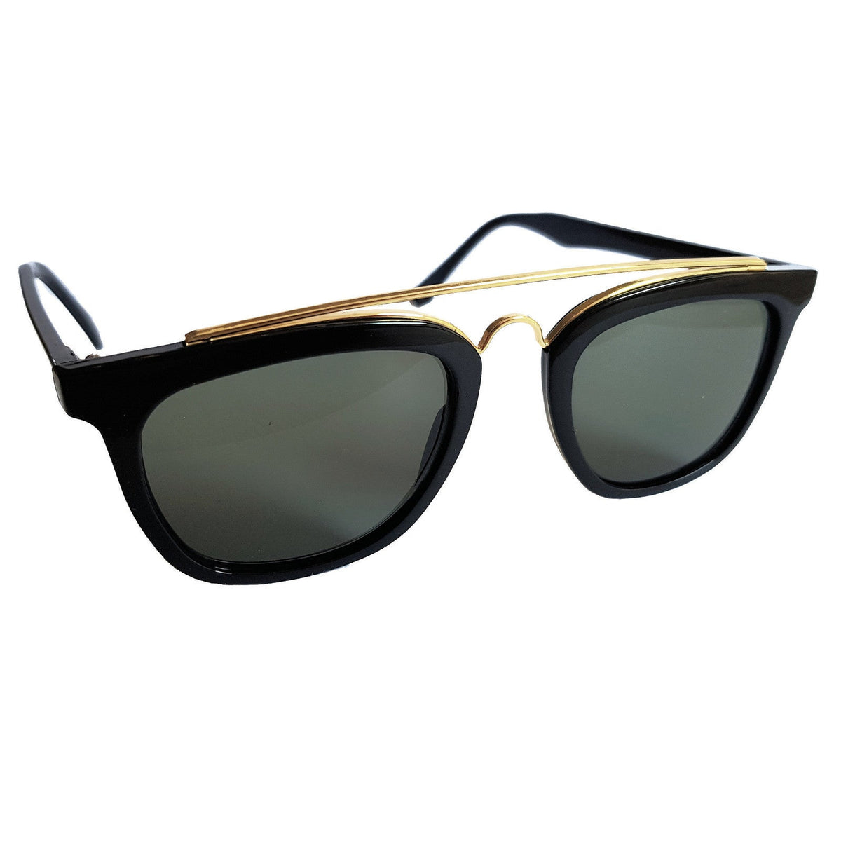 Schwarz-goldene Vintage G-Style Sonnenbrille