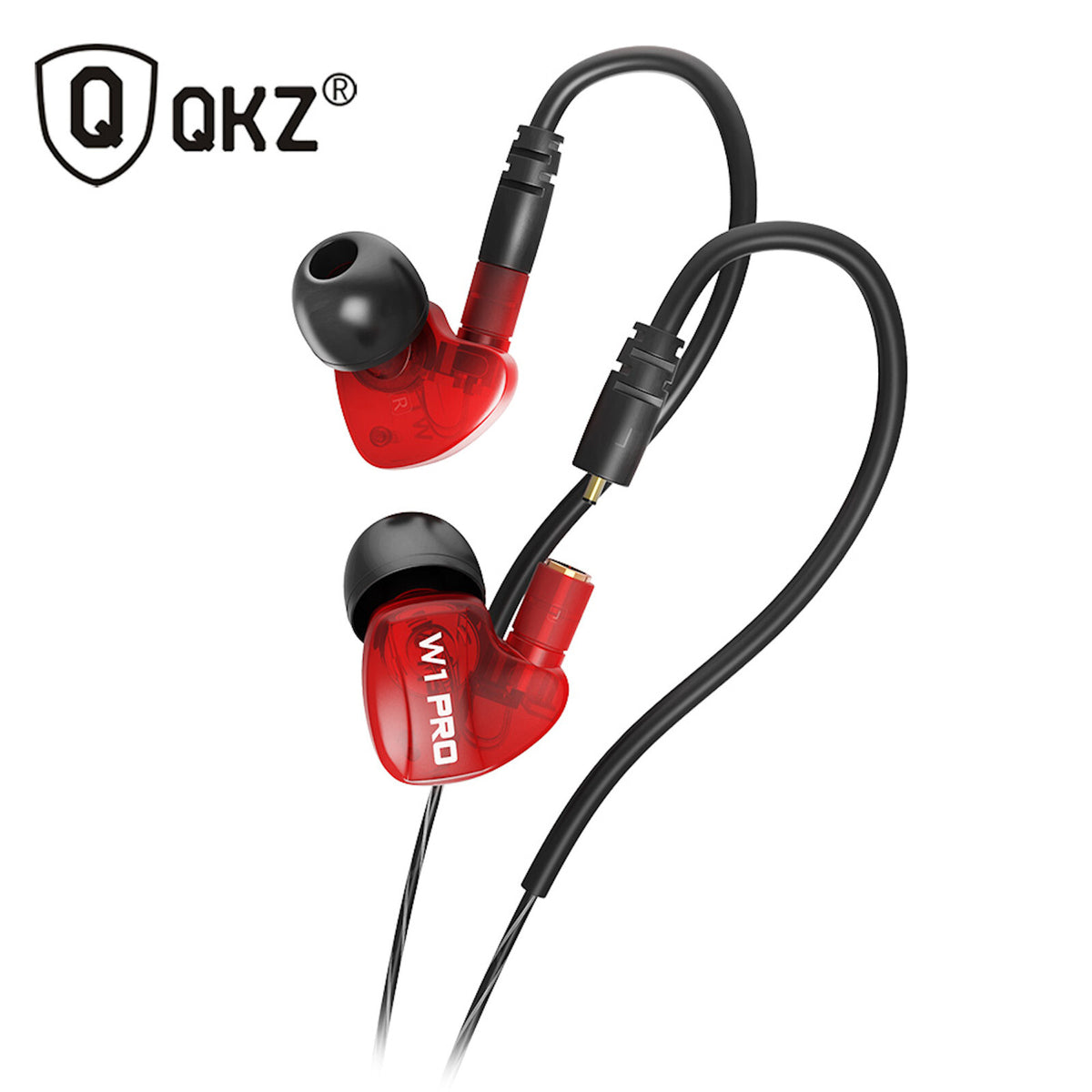 Super Bass High-End In Ear Kopfhörer QKZ W1 Rot Ohrhörer austauschbare Kabel - 3KShop.de