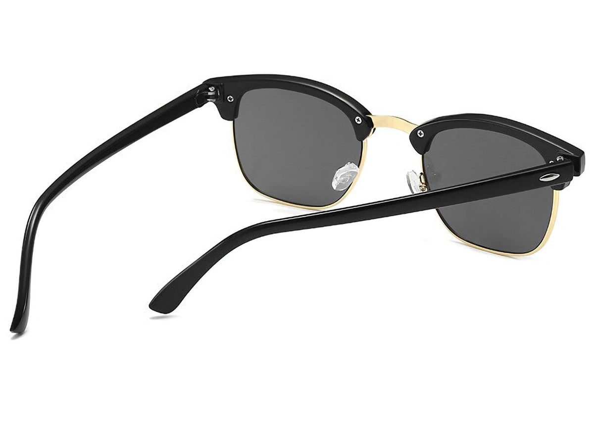 Schwarz-goldene Vintage Sonnenbrille