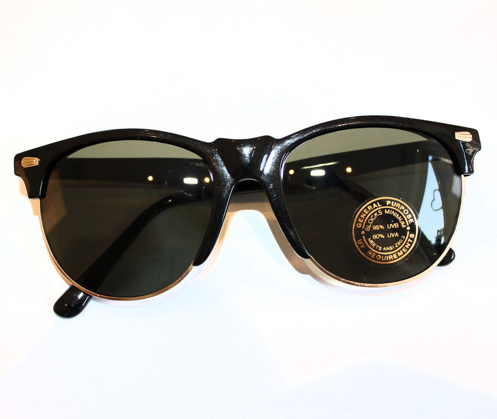 Schwarze Vintage-Retro-Sonnenbrille im Unisex-Design