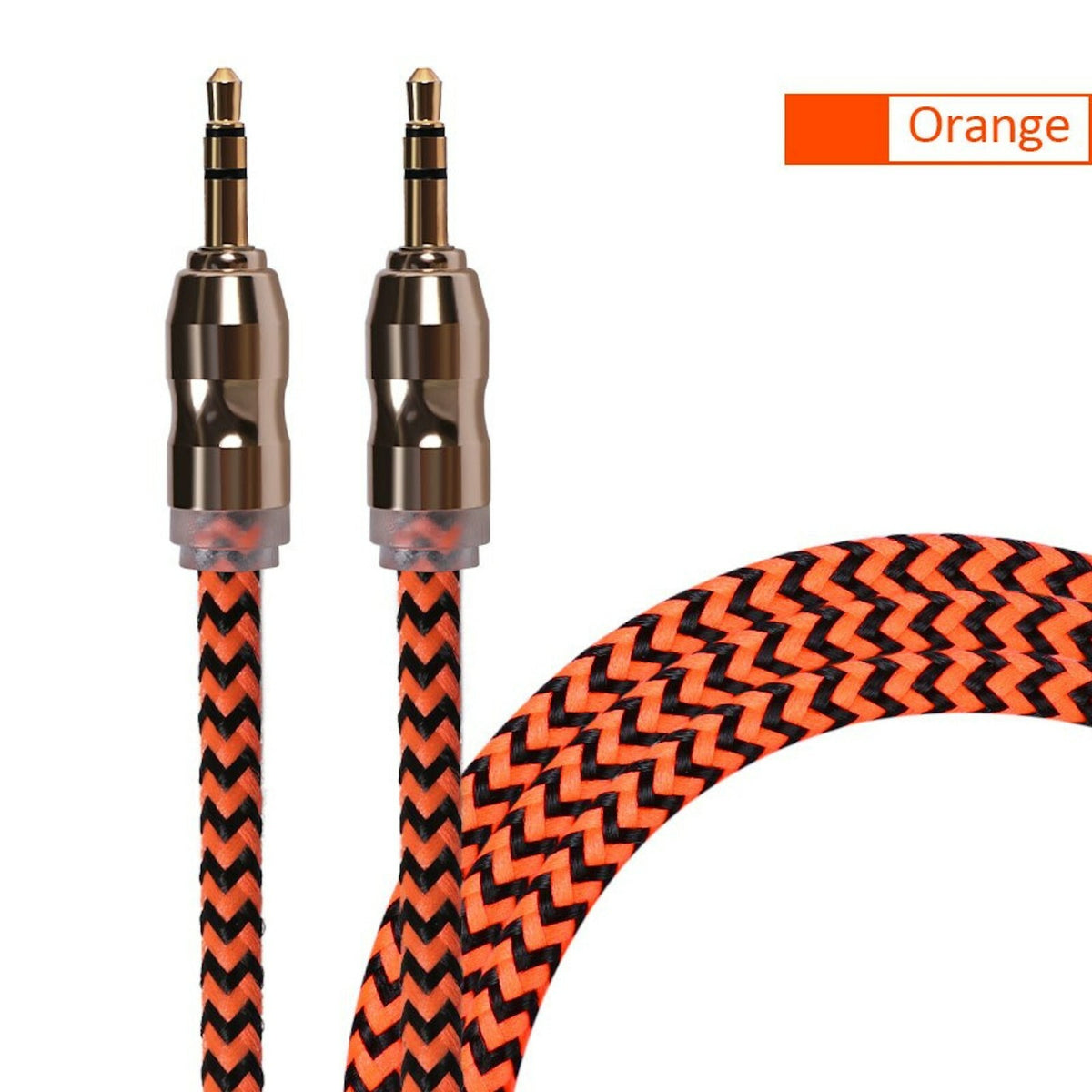Premium Stereo Kopfhörer Anschlusskabel Nylon 1m 3,5mm Klinke Stecker - 3KShop.de