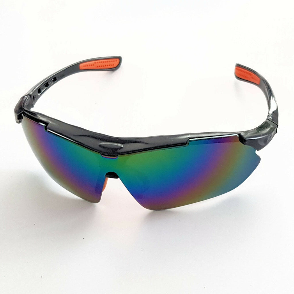 Schwarze polarisierte Sport-Sonnenbrille X6