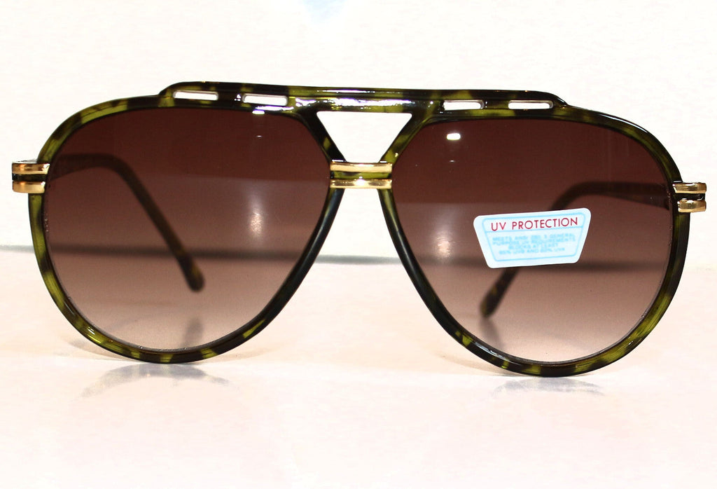 Grün-schwarz getigerte Damen-Sonnenbrille