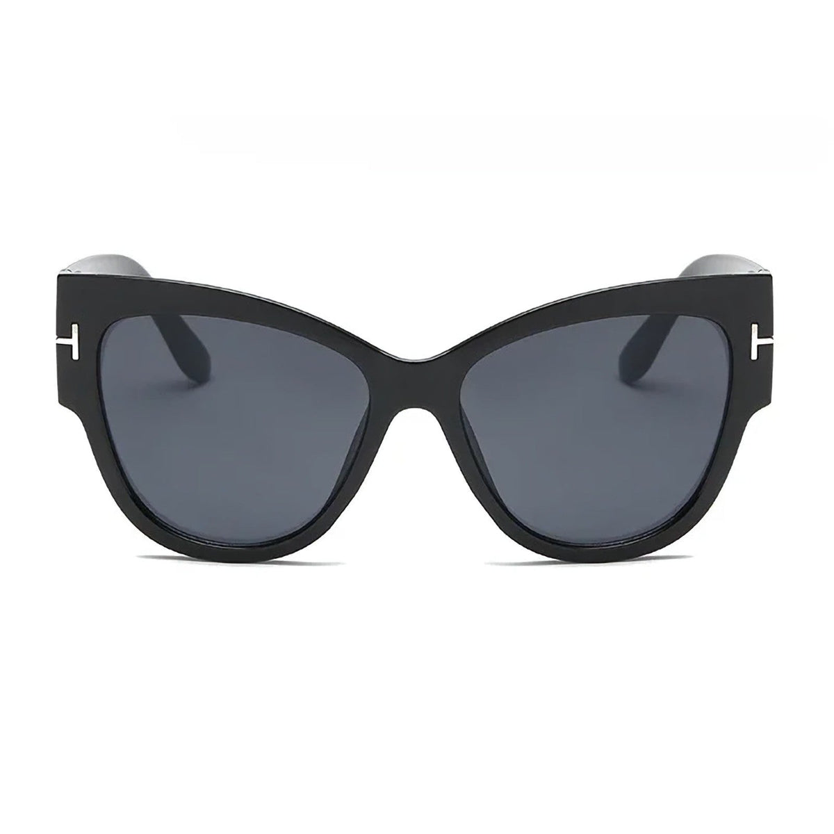Schwarze Oversized Cat-Eye-Sonnenbrille