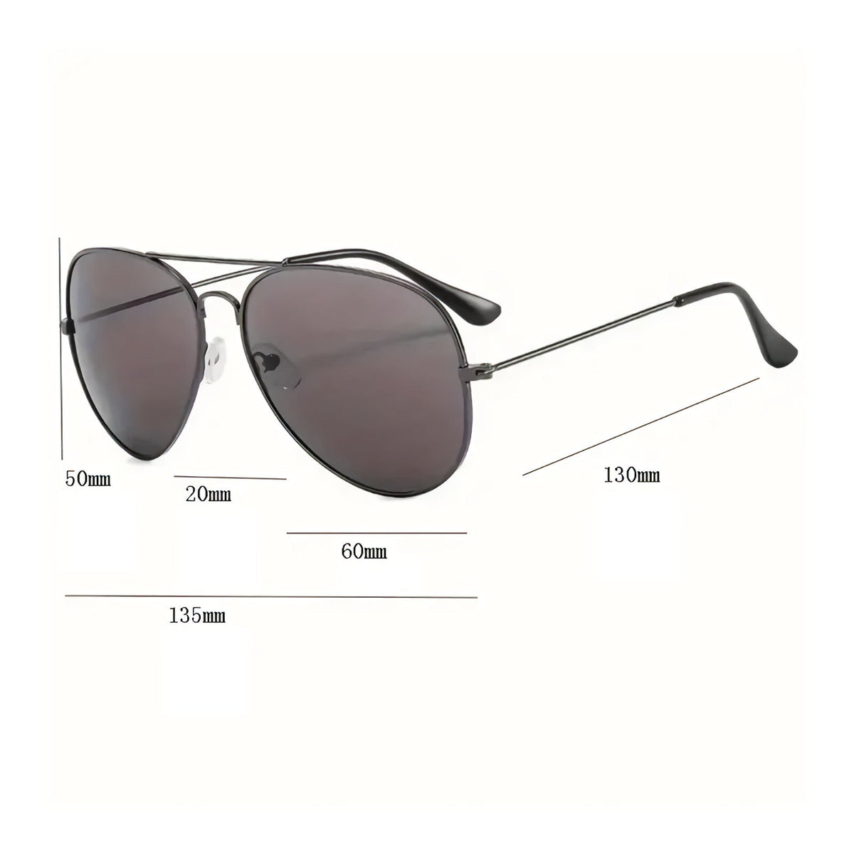 Piloten-Sonnenbrille in Gunmetal