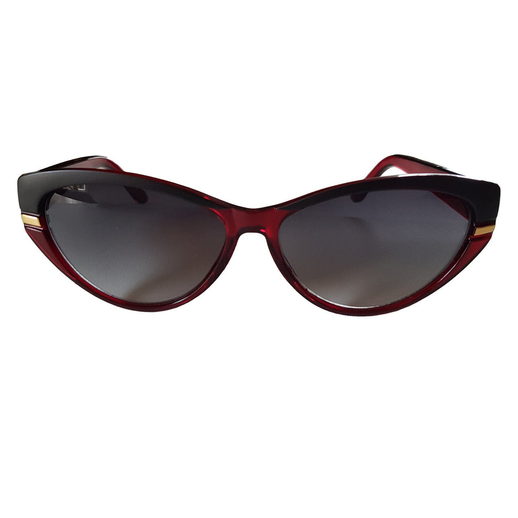 Cat-Eye-Sonnenbrille Matt-Schwarz und Braun