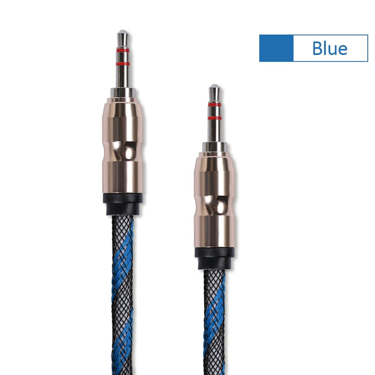 Premium Stereo Kopfhörer Anschlusskabel Nylon 1m 3,5mm Klinke Stecker>Stecker T1 - 3KShop.de