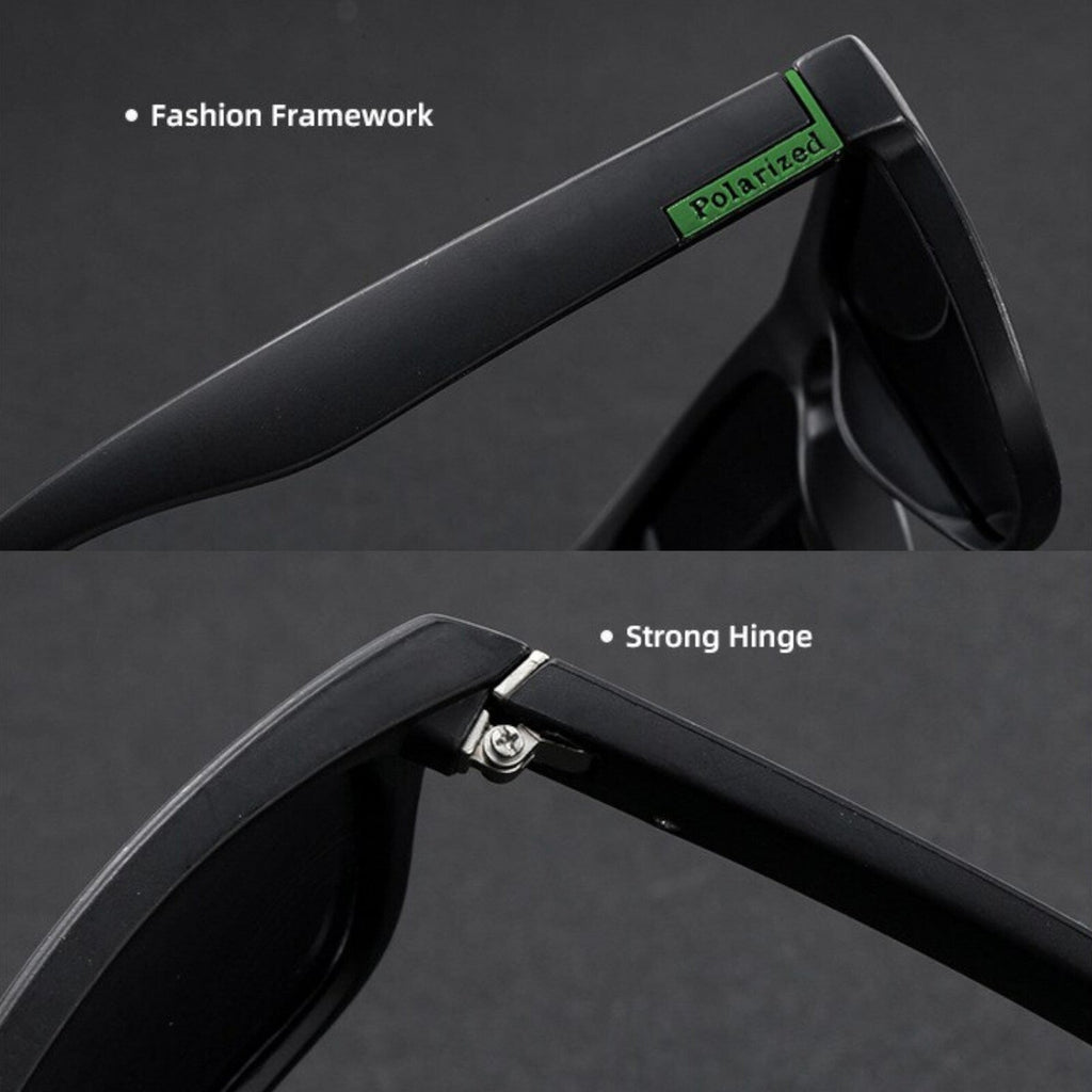 Schwarz-grüne polarisierte Sonnenbrille