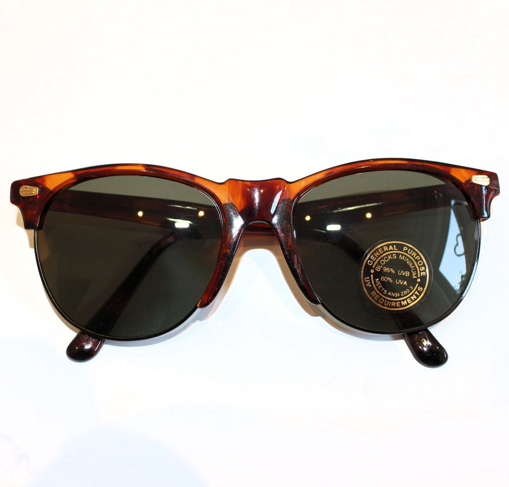Braune Vintage-Retro-Sonnenbrille im Unisex-Design